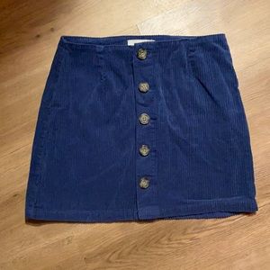 PACSUN navy blue corduroy mini skirt, size 26
